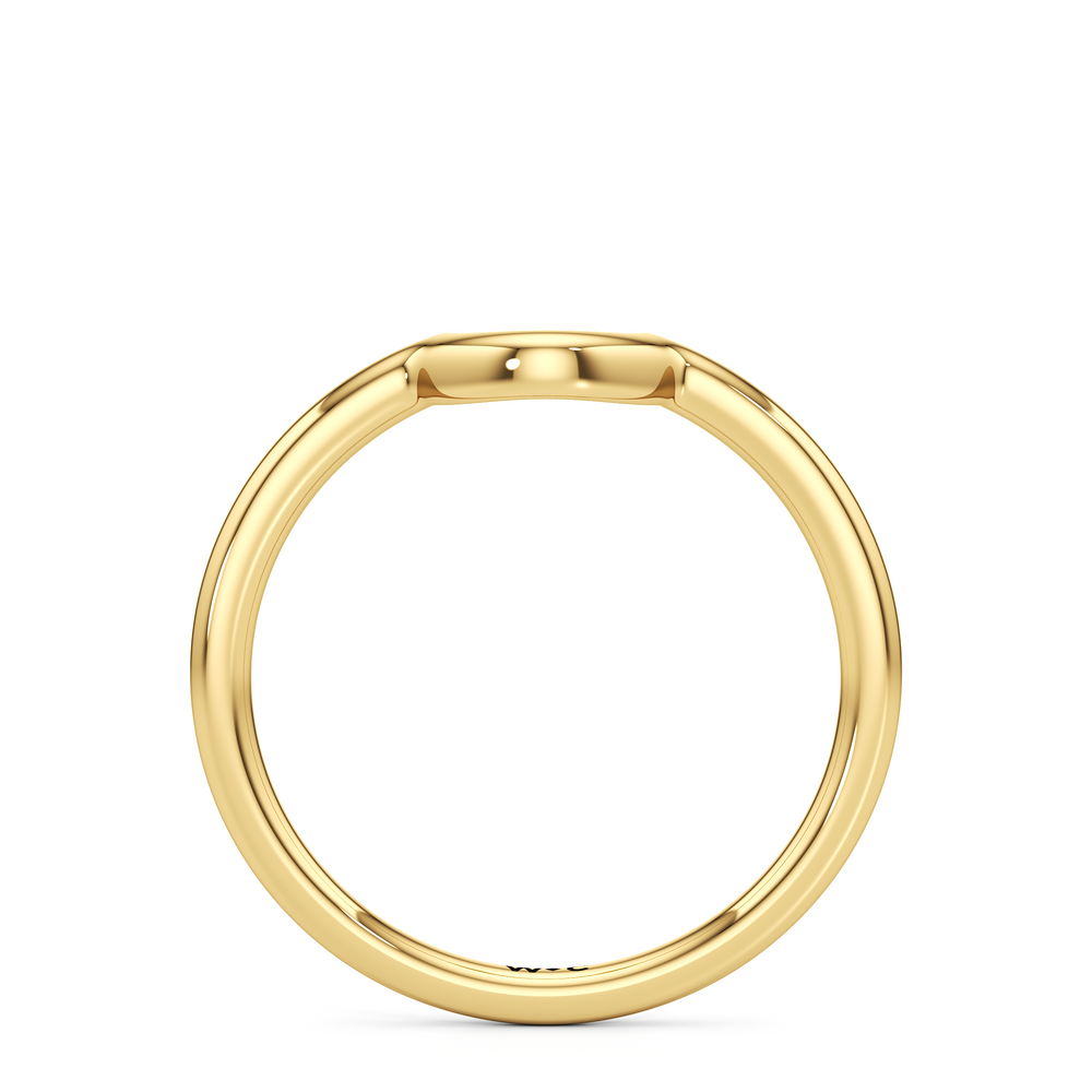 The Zara Wedding Band with 18KT Yellow Gold Cut Diamond in 14KT Yellow Gold view 2
