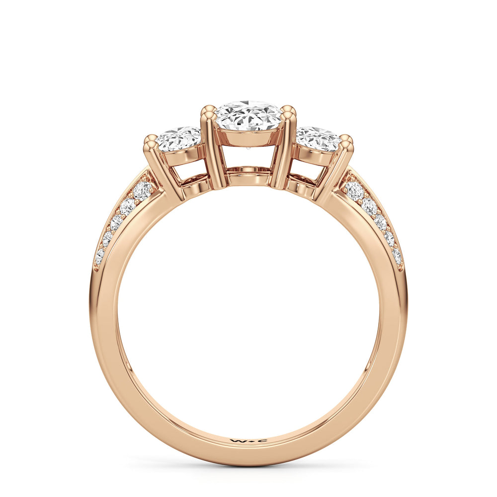 engagement-ring-1590304 with Cushion Cut Diamond in 14KT Rose Gold view 4
