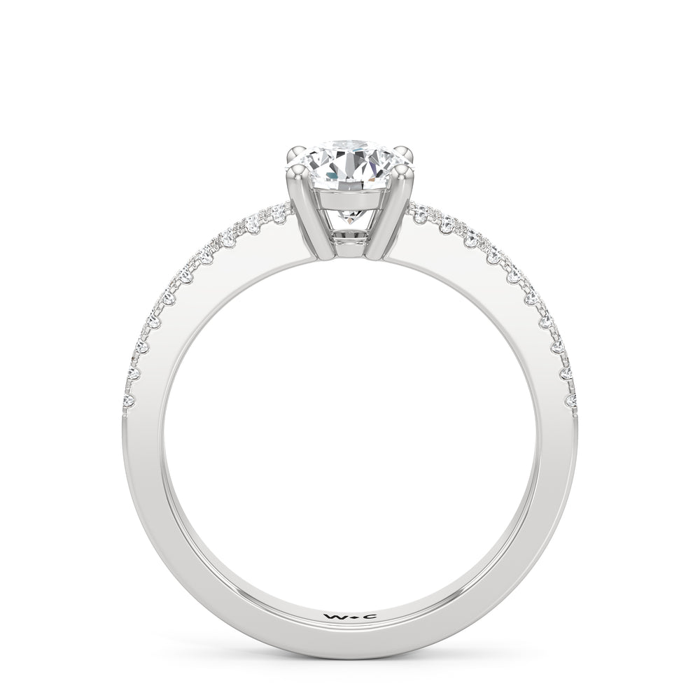 The Louisa Engagement Ring with Round Cut Diamond in 14KT Platinum view 2

