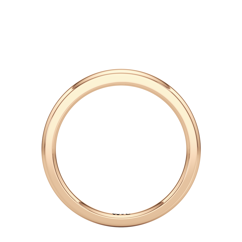 The Andrea Wedding Band with 18KT Rose Gold Cut Diamond in 14KT Rose Gold view 2

