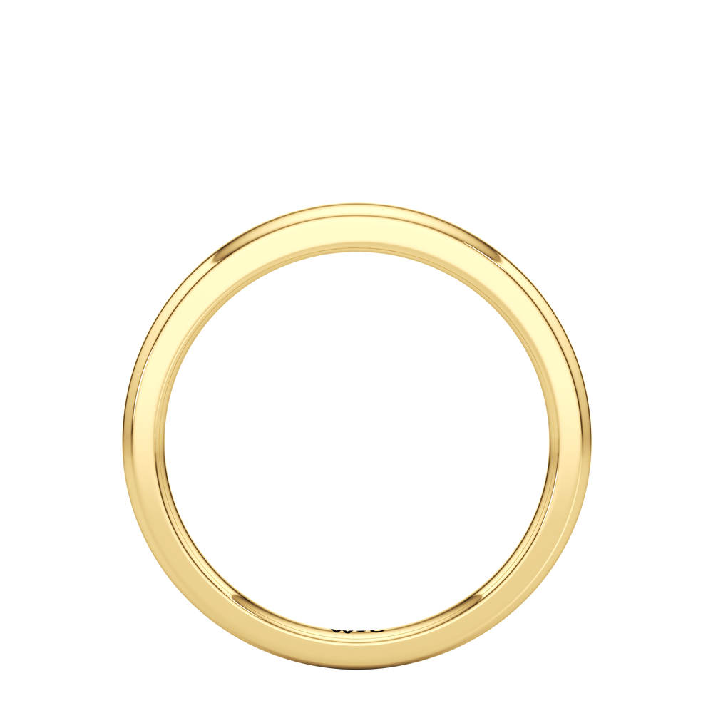 The Andrea Wedding Band with 18KT Yellow Gold Cut Diamond in 14KT Yellow Gold view 2
