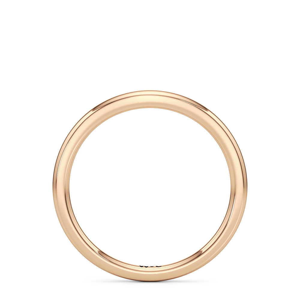The Florence Wedding Band with 18KT Rose Gold Cut Diamond in 14KT Rose Gold view 2
