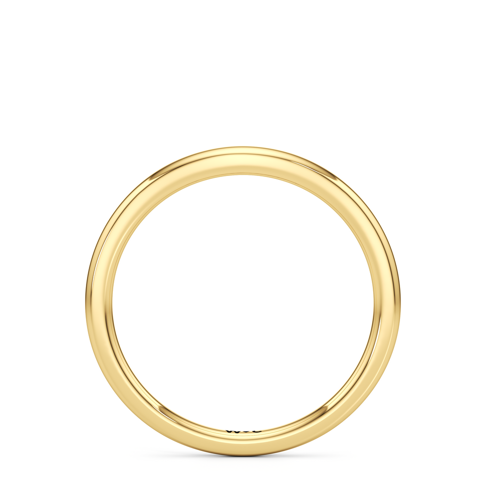 The Florence Wedding Band with 18KT Yellow Gold Cut Diamond in 14KT Yellow Gold view 2
