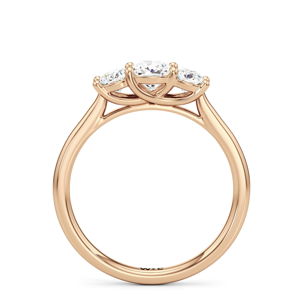 engagement-ring-1590316 with Cushion Cut Diamond in 14KT Rose Gold view 2
