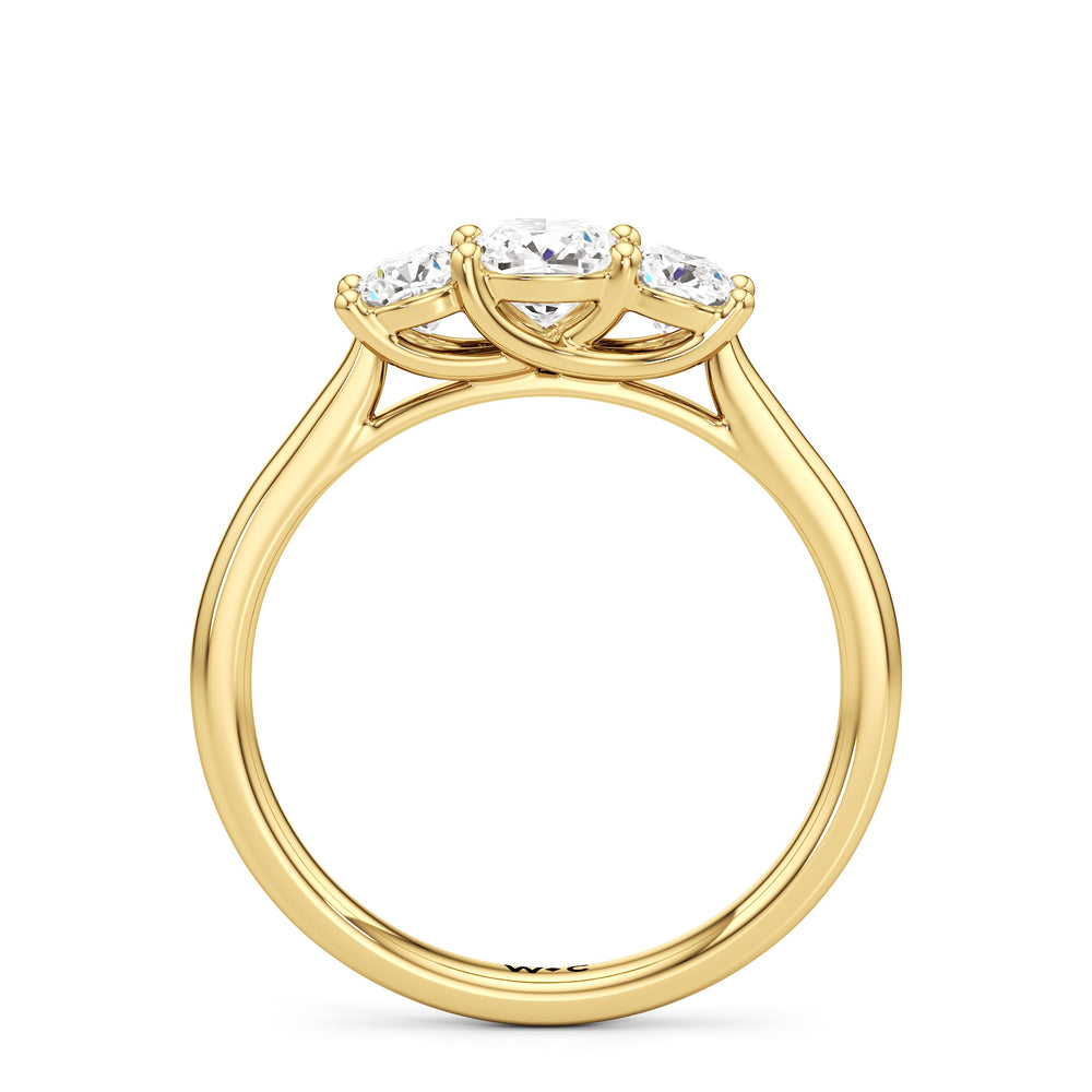 engagement-ring-1590316 with Cushion Cut Diamond in 14KT Yellow Gold view 2
