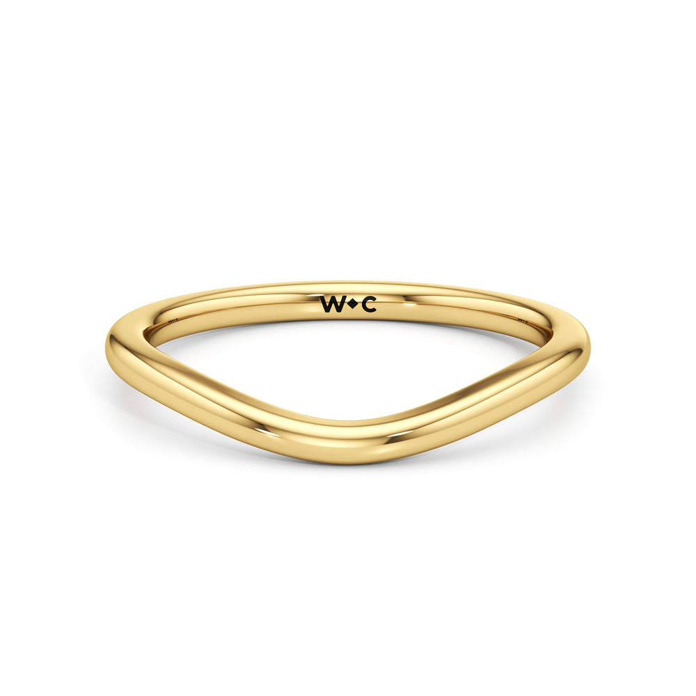 The Juliet Wedding Band with 18KT Yellow Gold Cut Diamond in 14KT Yellow Gold view 1
