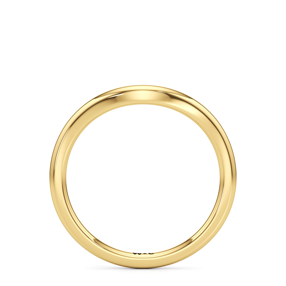 The Juliet Wedding Band with 18KT Yellow Gold Cut Diamond in 14KT Yellow Gold view 2
