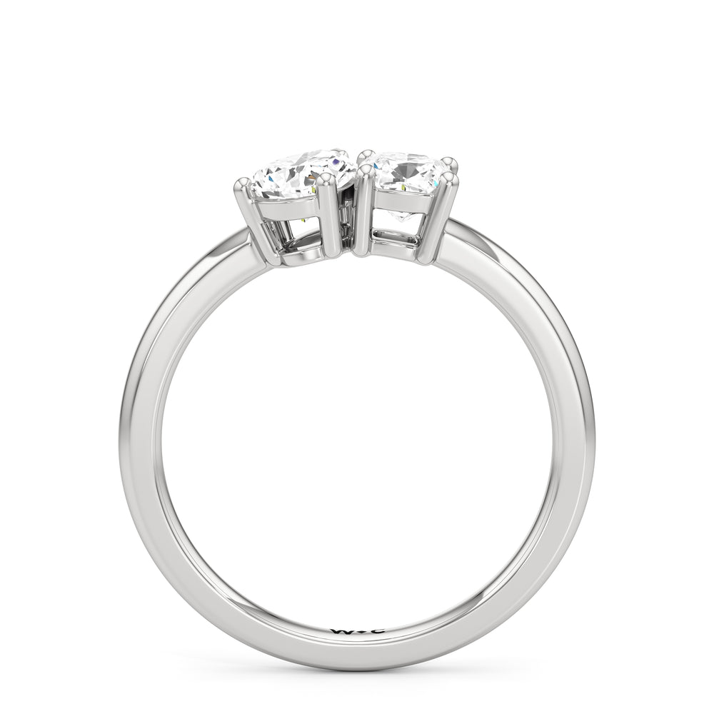 shape Cut The Juliet Engagement Ring with Lab Grown Diamond in 14KT Platinum view 2
