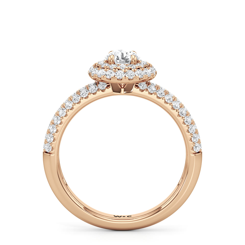 The Ainsley Engagement Ring with Round Cut Diamond in 14KT Rose Gold view 2
