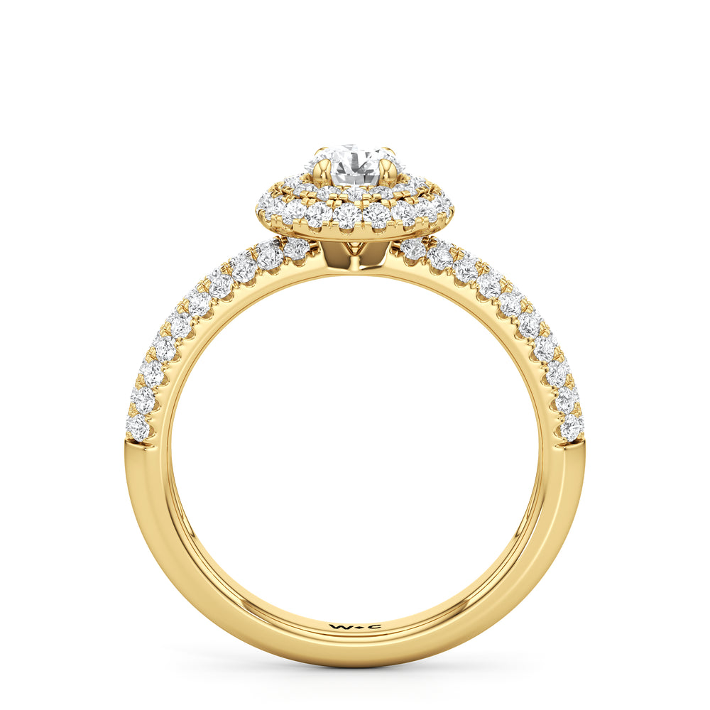 The Ainsley Engagement Ring with Round Cut Diamond in 14KT Yellow Gold view 2
