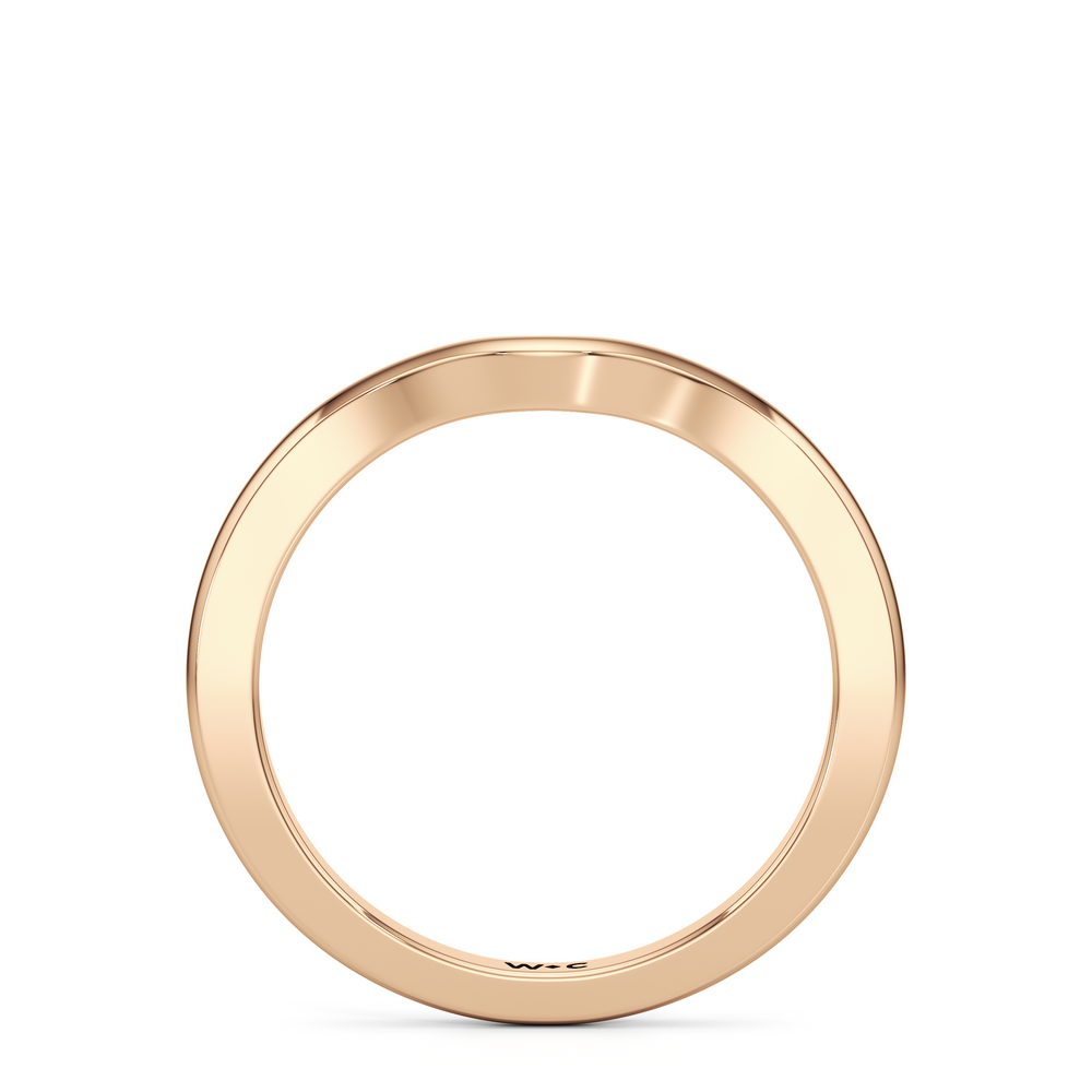 The Poppy Wedding Band with 18KT Rose Gold Cut Diamond in 14KT Rose Gold view 2
