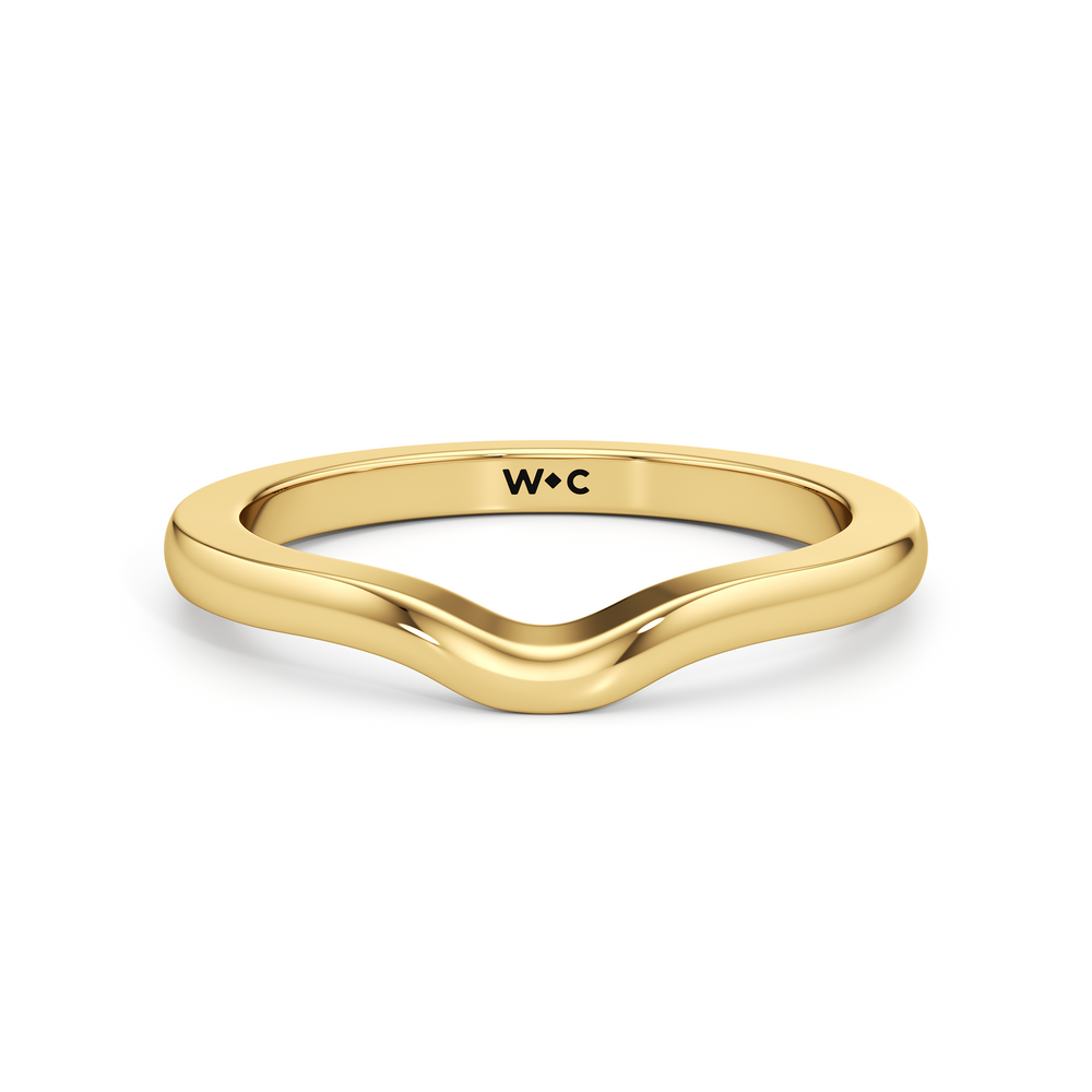 The Poppy Wedding Band with 18KT Yellow Gold Cut Diamond in 14KT Yellow Gold view 1
