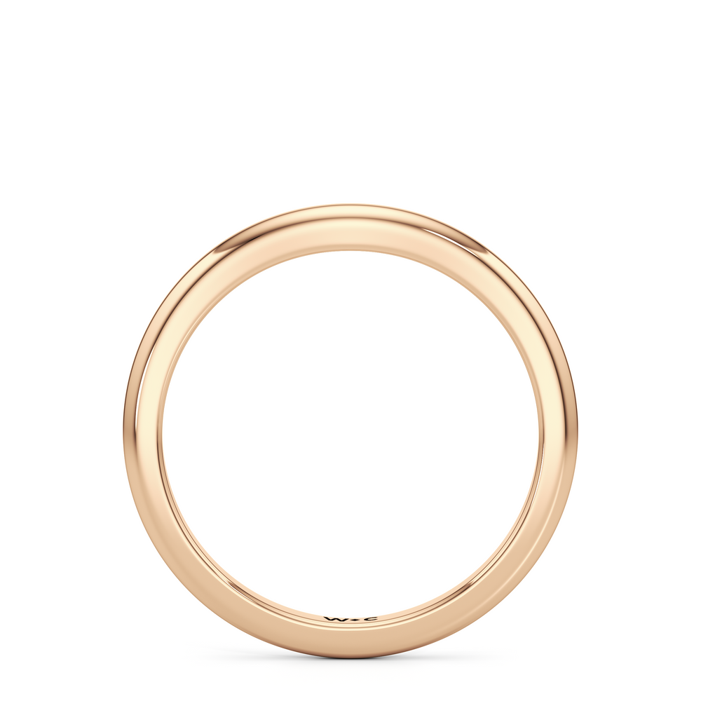 The Jacqueline Wedding Band with 18KT Rose Gold Cut Diamond in 14KT Rose Gold view 2
