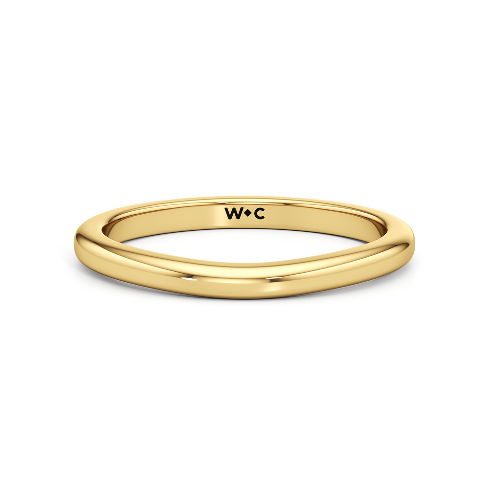 The Jacqueline Wedding Band with 18KT Yellow Gold Cut Diamond in 14KT Yellow Gold view 1
