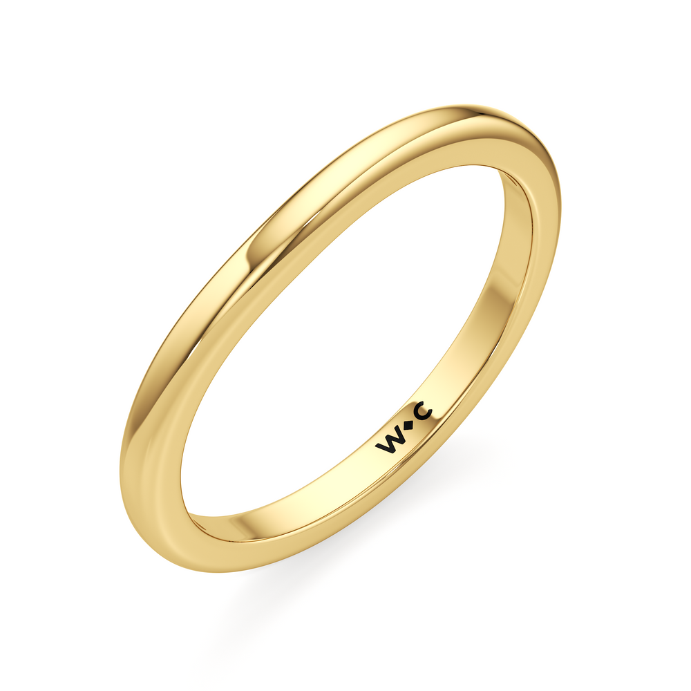 The Jacqueline Wedding Band with 18KT Yellow Gold Cut Diamond in 14KT Yellow Gold view 3
