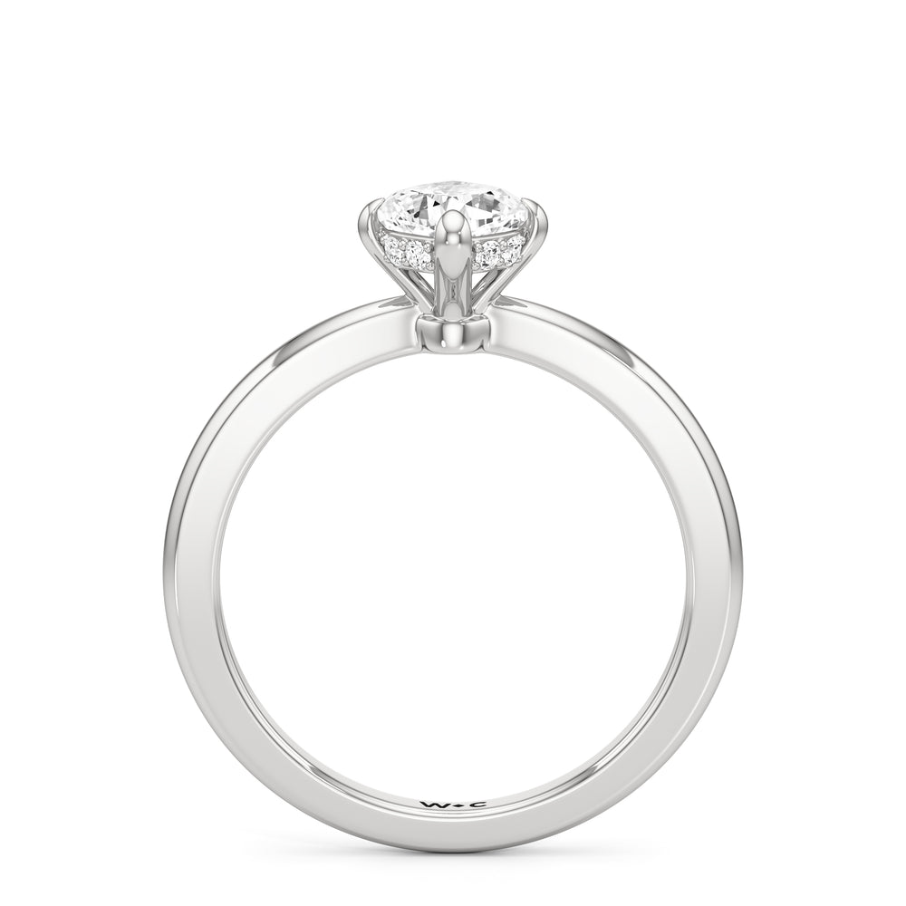 The Quinn Engagement Ring with Cushion Cut Diamond in 14KT Platinum view 2
