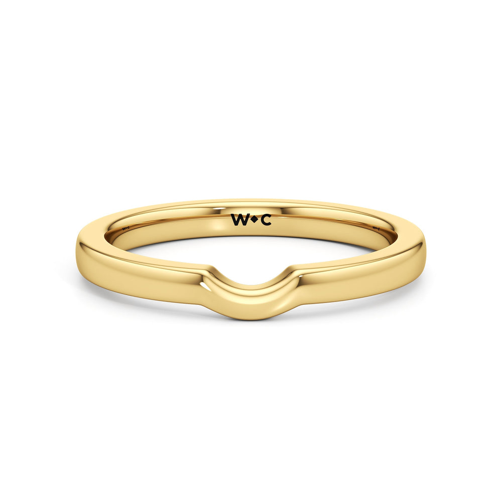 The Camille Wedding Band with 18KT Yellow Gold Cut Diamond in 14KT Yellow Gold view 1
