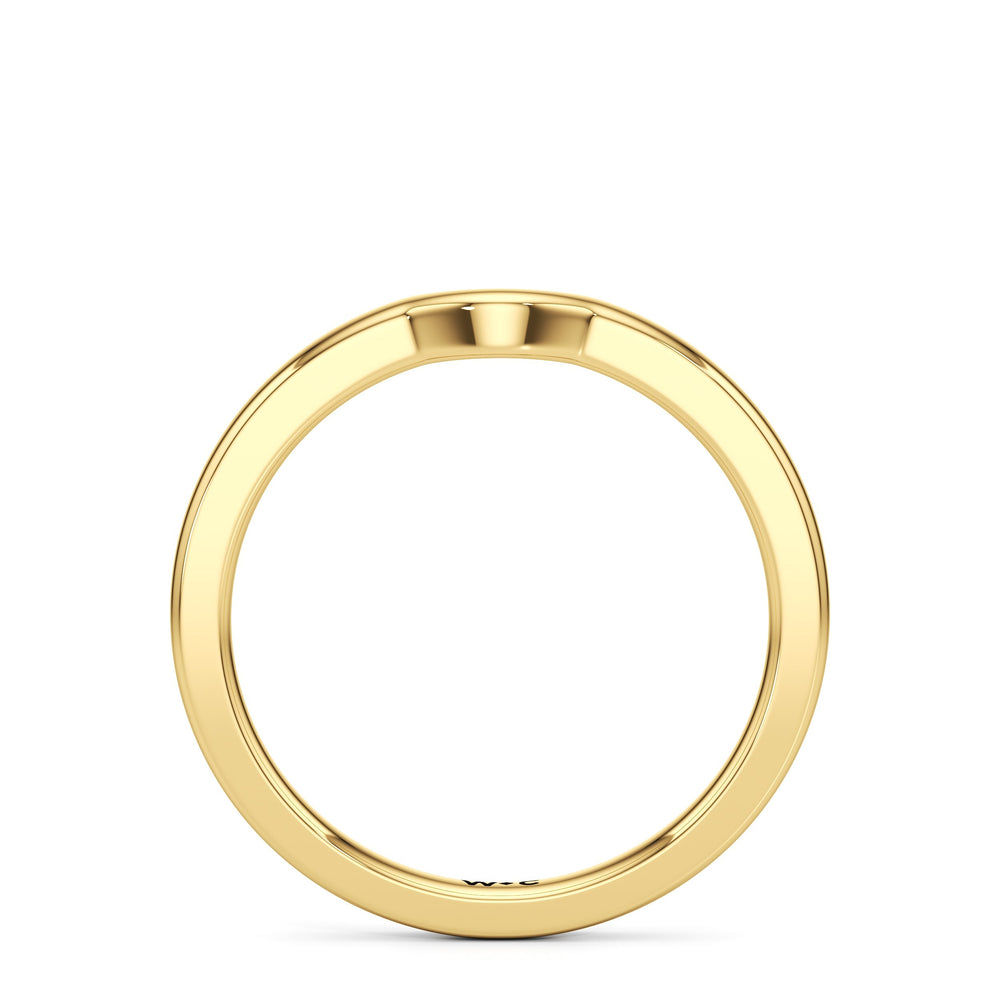 The Camille Wedding Band with 18KT Yellow Gold Cut Diamond in 14KT Yellow Gold view 2
