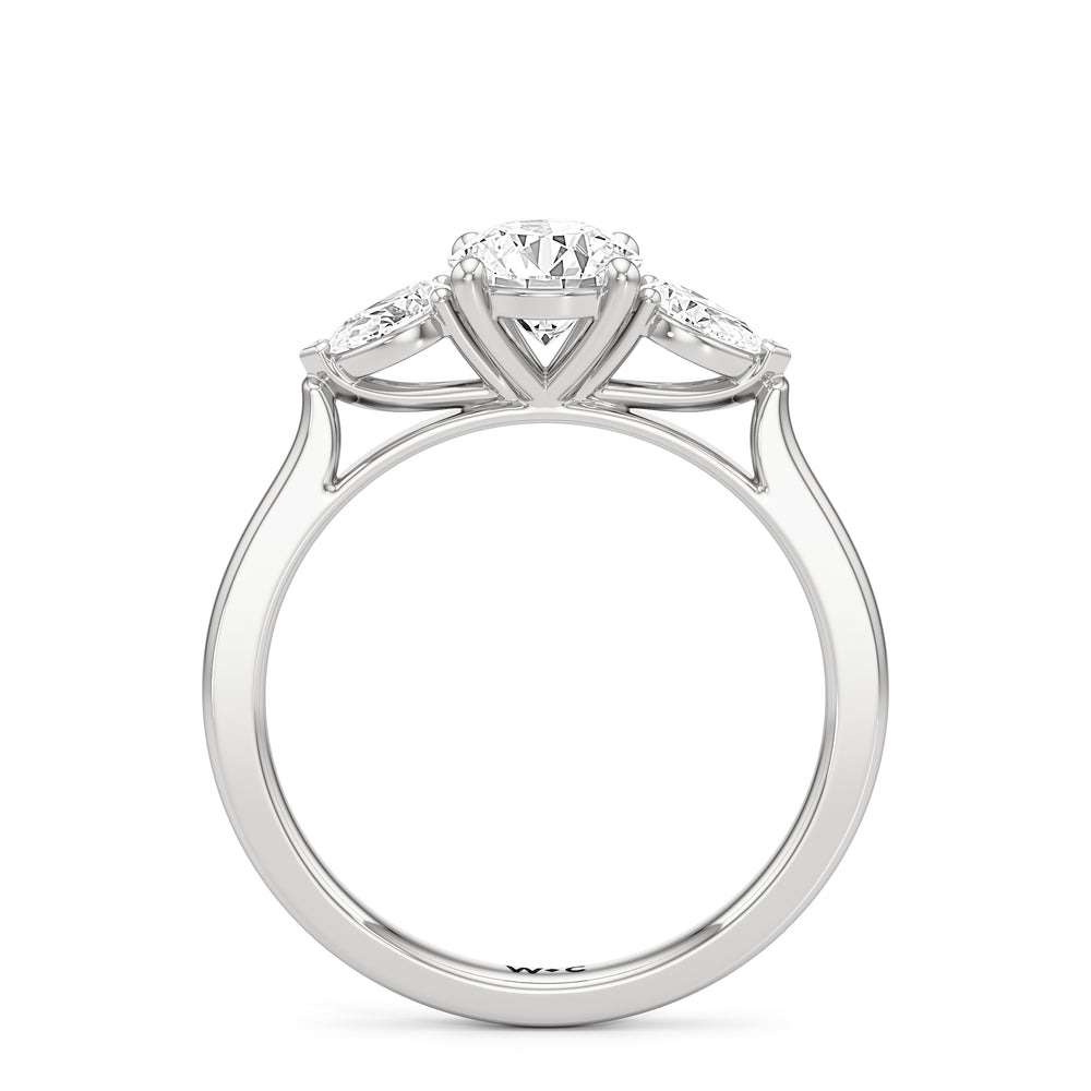 The Camille Engagement Ring with Round Cut Diamond in 14KT Platinum view 2

