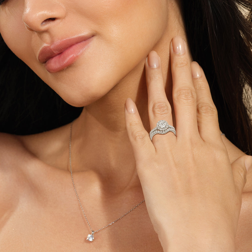 The Mia Diamond Wedding Band with 18KT Rose Gold Cut Diamond in 14KT Rose Gold view 5
