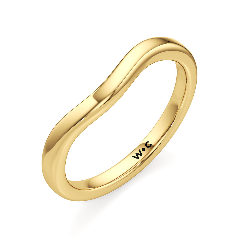 The Jade Wedding Band with 18KT Yellow Gold Cut Diamond in 14KT Yellow Gold view 3
