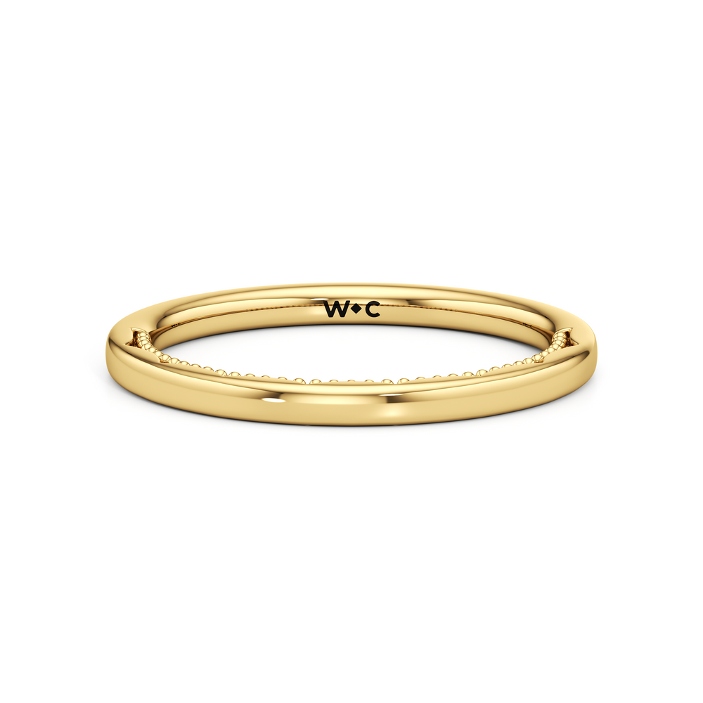 The Alexandra Wedding Band with 18KT Yellow Gold Cut Diamond in 14KT Yellow Gold view 1
