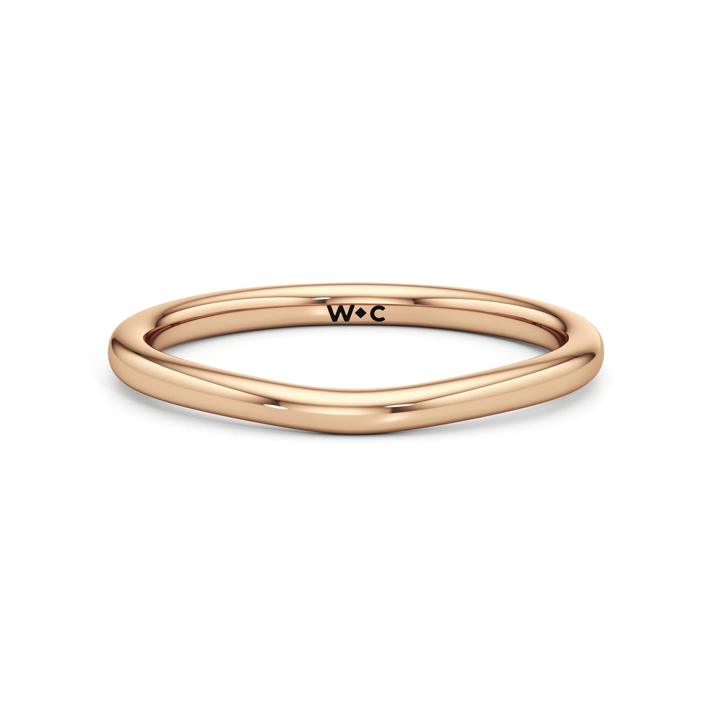 The Noelle Wedding Band with 18KT Rose Gold Cut Diamond in 14KT Rose Gold view 1

