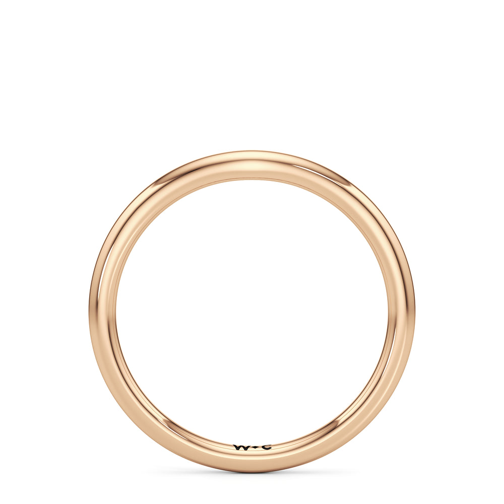 The Noelle Wedding Band with 18KT Rose Gold Cut Diamond in 14KT Rose Gold view 2
