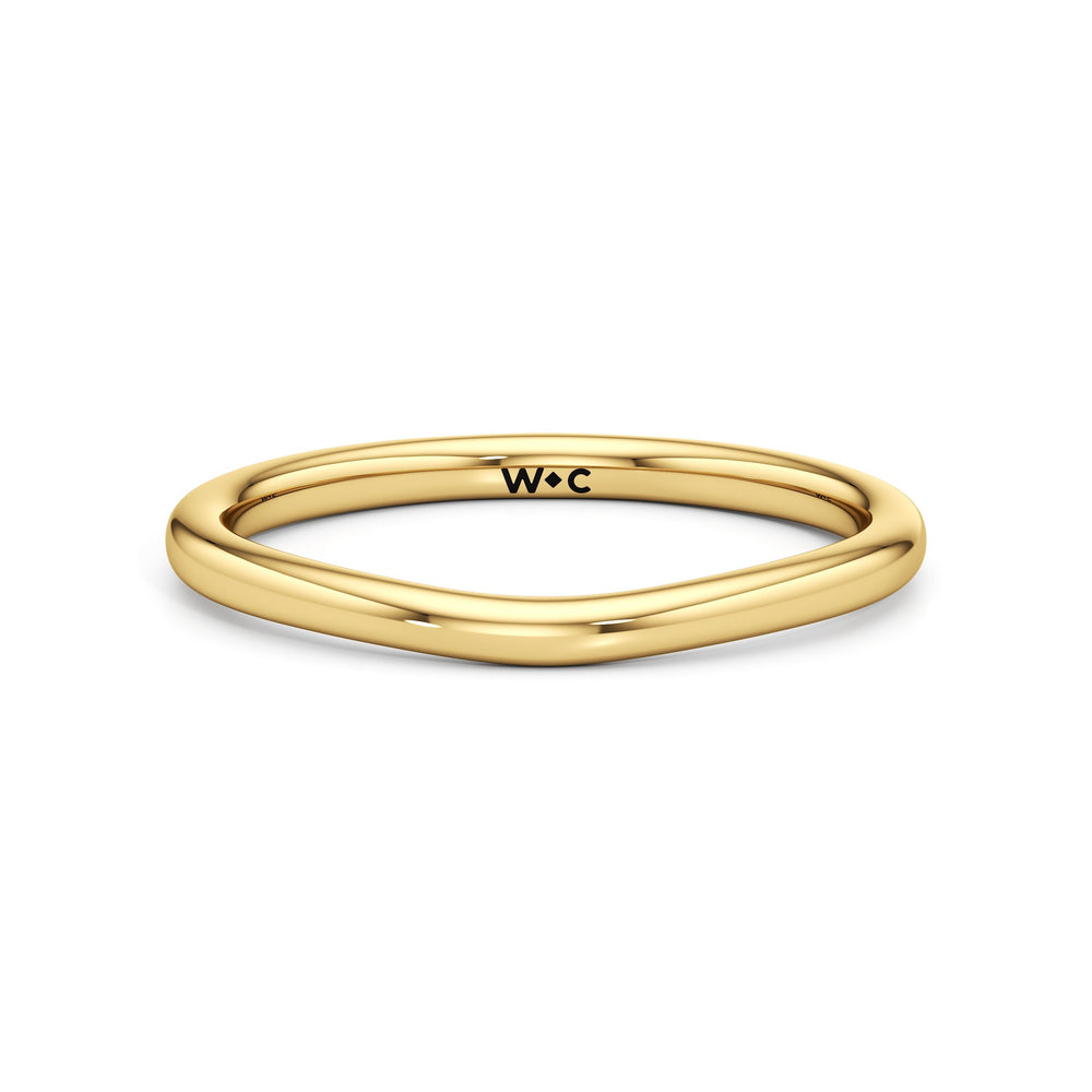 The Noelle Wedding Band with 18KT Yellow Gold Cut Diamond in 14KT Yellow Gold view 1
