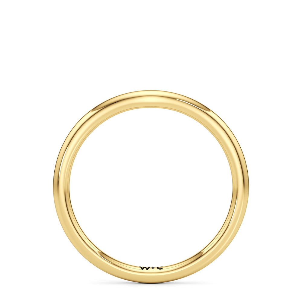 The Noelle Wedding Band with 18KT Yellow Gold Cut Diamond in 14KT Yellow Gold view 2
