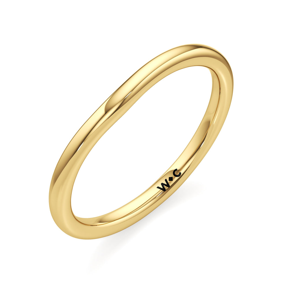The Noelle Wedding Band with 18KT Yellow Gold Cut Diamond in 14KT Yellow Gold view 3
