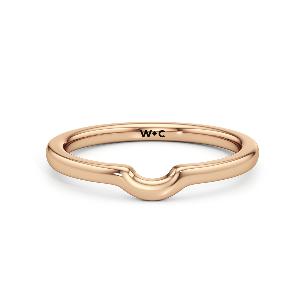 The Jolie Wedding Band with 18KT Rose Gold Cut Diamond in 14KT Rose Gold view 1
