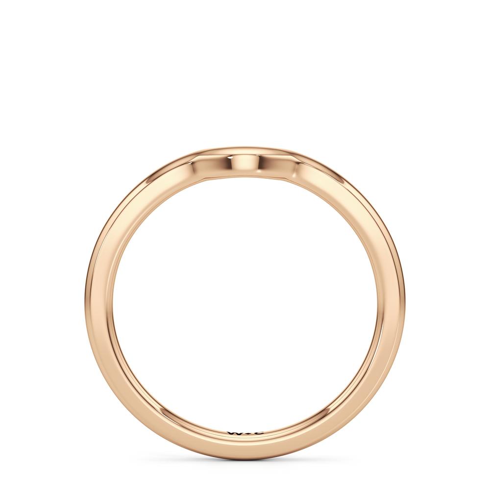 The Jolie Wedding Band with 18KT Rose Gold Cut Diamond in 14KT Rose Gold view 2
