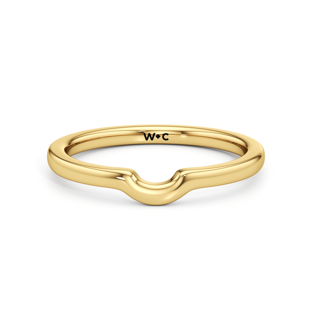 The Jolie Wedding Band with 18KT Yellow Gold Cut Diamond in 14KT Yellow Gold view 1
