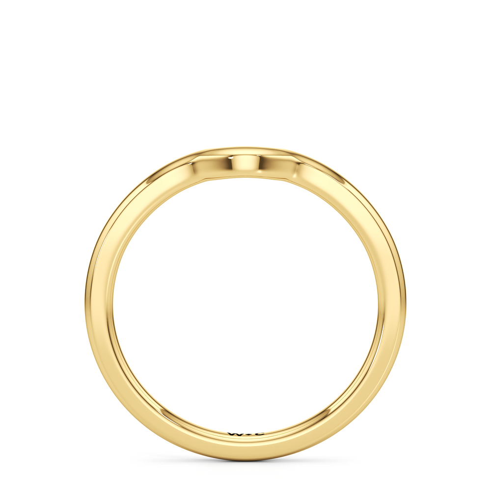 The Jolie Wedding Band with 18KT Yellow Gold Cut Diamond in 14KT Yellow Gold view 2
