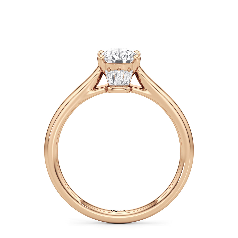 The Jolie Engagement Ring with Round Cut Diamond in 14KT Rose Gold view 2
