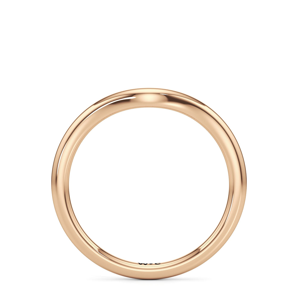 The Freya Wedding Band with 18KT Rose Gold Cut Diamond in 14KT Rose Gold view 2

