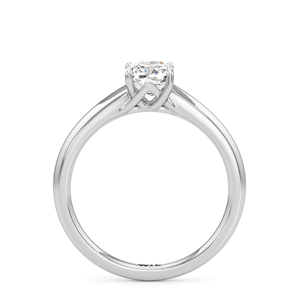 The Freya Engagement Ring with Cushion Cut Diamond in 14KT Platinum view 2
