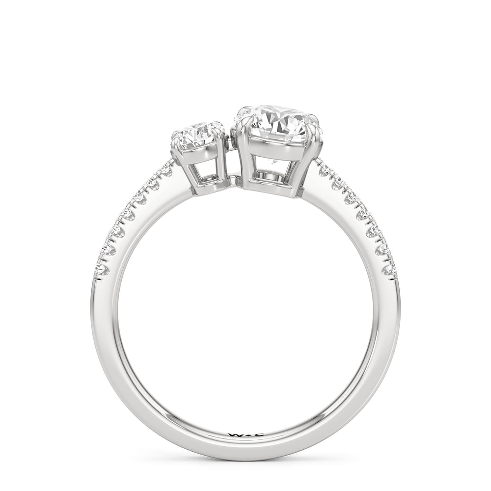 Round Cut The Wren Engagement Ring with Lab Grown Diamond in 14KT Platinum view 2
