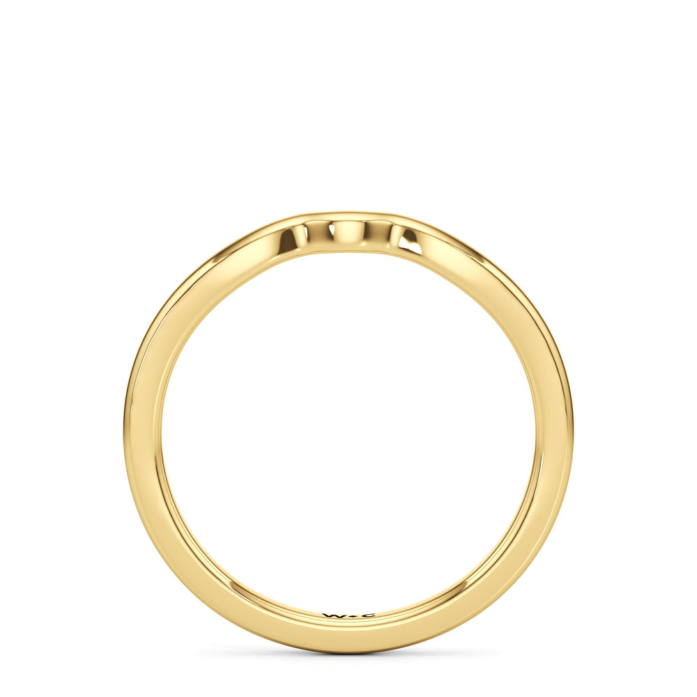The Ruth Wedding Band with 18KT Yellow Gold Cut Diamond in 14KT Yellow Gold view 2
