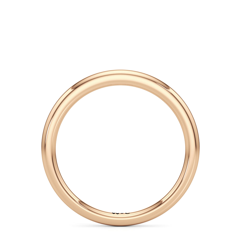 The Elle Wedding Band with 18KT Rose Gold Cut Diamond in 14KT Rose Gold view 2
