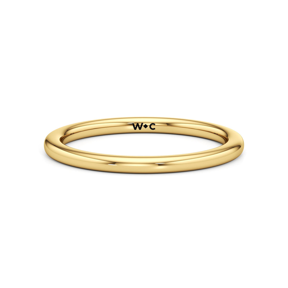 The Elle Wedding Band with 18KT Yellow Gold Cut Diamond in 14KT Yellow Gold view 1
