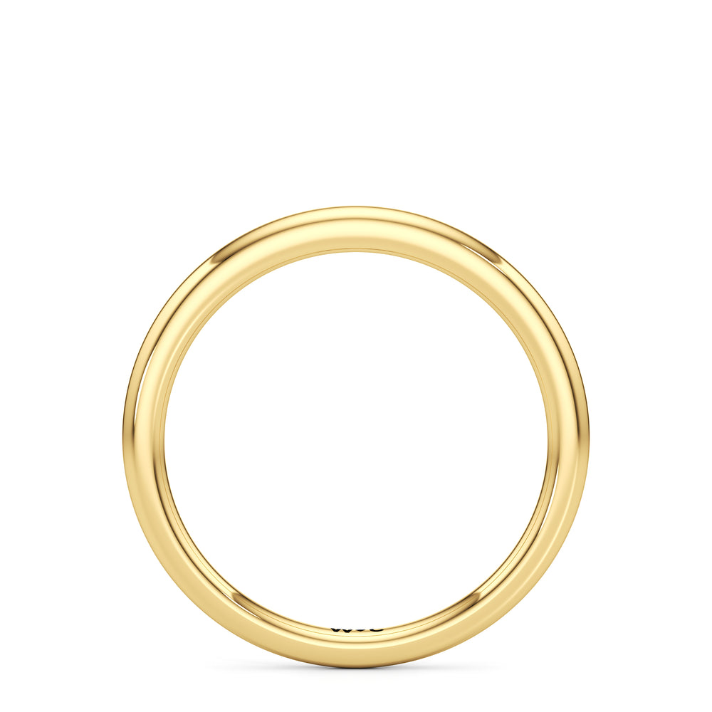 The Elle Wedding Band with 18KT Yellow Gold Cut Diamond in 14KT Yellow Gold view 2
