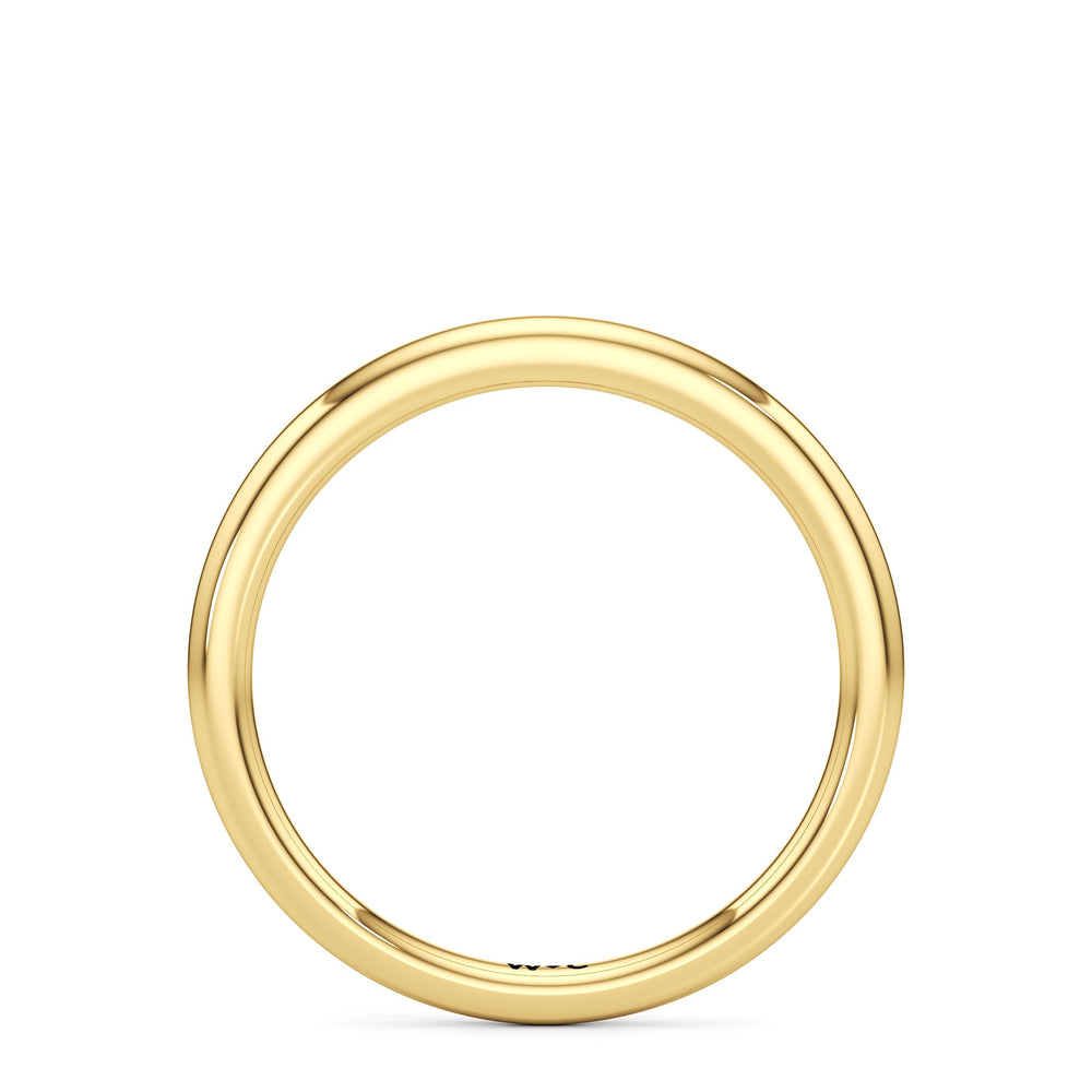 The Elle Wedding Band with 18KT Yellow Gold Cut Diamond in 14KT Yellow Gold view 2
