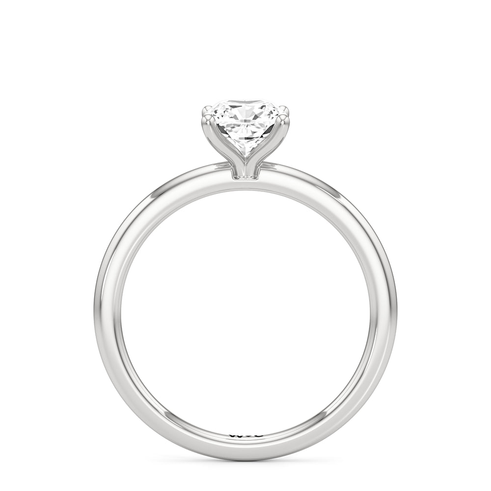 The Elle Engagement Ring with Cushion Cut Diamond in 14KT Platinum view 2
