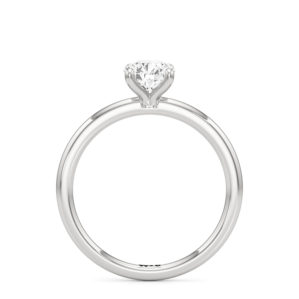 The Elle Engagement Ring with Round Cut Diamond in 14KT Platinum view 2
