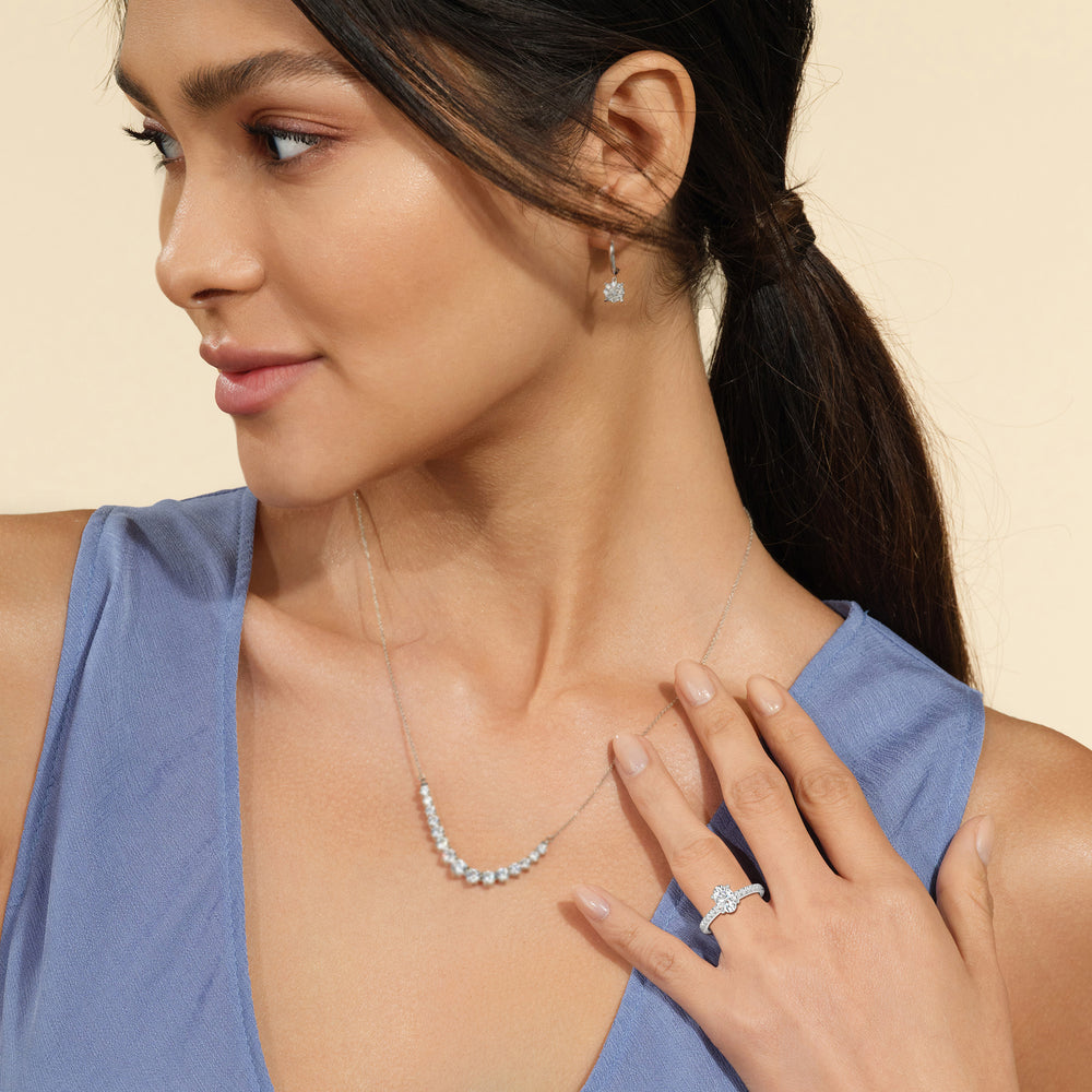 The Vera Engagement Ring with Oval Cut Diamond in 14KT Rose Gold view 5
