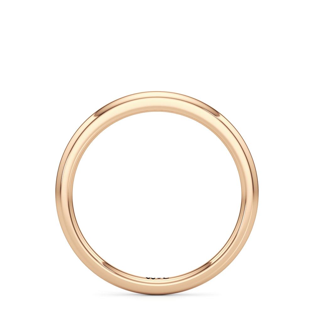 The Kennedy Wedding Band with 18KT Rose Gold Cut Diamond in 14KT Rose Gold view 2
