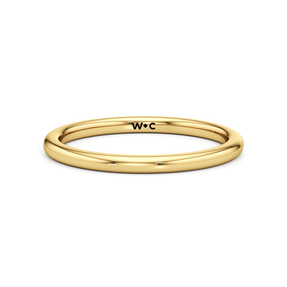 The Kennedy Wedding Band with 18KT Yellow Gold Cut Diamond in 14KT Yellow Gold view 1
