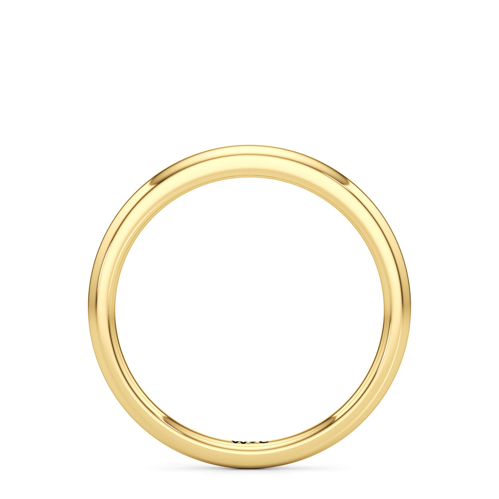 The Kennedy Wedding Band with 18KT Yellow Gold Cut Diamond in 14KT Yellow Gold view 2

